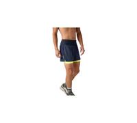 Short 2 en 1 brooks high point 2 0 5in bleu jaune homme