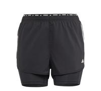 Short 2 en 1 femme adidas Own the Run 3-Stripes Noir 2X