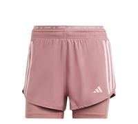 Short 2 en 1 femme adidas Own the Run 3-Stripes Rose 2XS