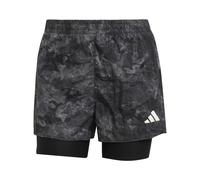 Adidas Short Own The Run Spray Dye 2-en-1 Gris Four / Noir Taille L