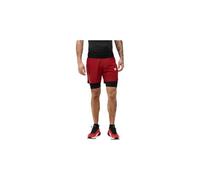 Mammut - Short stretch léger running trail - Aenergy TR 2 in 1 Shorts Men Dark Mammut Red Black pour Homme - Taille M - Rouge Rouge M