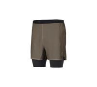 Short 2 en 1 scott hybrid endurance tech marron homme