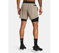 Short 2 En 1 Under Armour Vanish Elite Pour Homme Timberwolf Taupe / Noir / Noir M