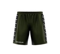 Short à bande Givova Poly - verde militar - 4XL XXXL