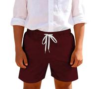 Short à séchage rapide pour garçons - Short d'été pour la plage - Taille élastique - Short de surf - Short athlétique avec cordon de serrage - Pantalon léger et respirant
