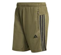 adidas Herren Workout Essentials All-Set 3-Stripes Knit Short, Olive strata/Black, S 5 inch