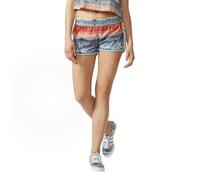 Short Adidas Menire - Femme/Adulte - Orange/Bleu - Polyester - Regular XS
