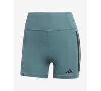 Short adidas Optime 3 bandes 1/4 vert turquoise noir femme - S