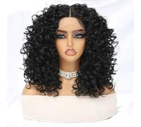 Short Afro Kinky Curly Perruque Synthétique Dentelle Avant Perruques Pour Femmes Noir Sans Colle Femelle Résistant à la Chaleur Cheveux Naturels