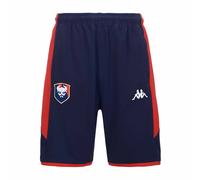 Kappa Short Alozip 7 Stade Malherbe Caen Football Homme Bleu Rouge - XXL
