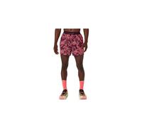 Short asics fujitrail all over print 5in rouge homme