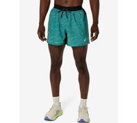 ASICS Fujitrail AOP 5in Short De Running Hommes - Turquoise, Taille XL