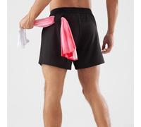 Short athlétique à séchage rapide léger et respirant avec boucle pour serviette et taille élastique pour fitness, jogging, usage quotidien, gris clair, taille XXL (XL noir)