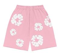Short Baggy Garcon 16 Ans Enfant Garçon Ete Baggy Fille de Sport Garcon Fleur Imprimé Coton Léger Running Bermudas avec Poches, Style Y2K Hip Hop Streetwear Bermuda Fille 16 Ans
