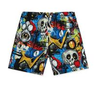 Short Bain Homme, Short de Baignade Homme Élégant Imprimé Confortable avec Cordon de Serrage et Poche Sécurisée pour Plage Vacances Sport Nautique