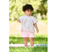 Short bébé avec sa ceinture fleurie lilas 12M(74CM)