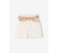 VERTBAUDET Short bébé Fille en Gaze de Coton Ceinture imprimée écru 6M(67CM)