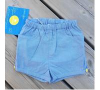 Short bébé garçon - Chambray - poches élastique cordon 3 mois