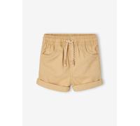 Short bébé garçon en toile taille élastiquée cappuccino 6M(67CM)