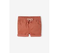 Short bébé garçon en toile taille élastiquée terracotta 3M(60CM)
