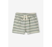 Short bébé garçon nid abeille rayé blanc 3M(60CM)