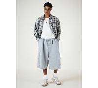 Short bermuda en polaire avec application d'étoile surdimensionnée, taille élastique à cordon de serrage et longueur sous le genou L,M,S,XL,XSTropicalTissu tricoté