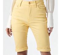 Short bermuda jaune à taille haute et ourlet roulé 36,38,40,42,44Unicolore,TropicalJean