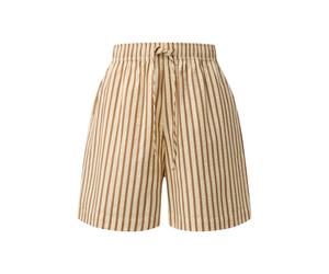Short bermuda structurÃ© en seersucker Ã rayures femme COMMA Beige 32