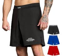 Short BJJ pour homme - Short de combat MMA No Gi, Jiu Jitsu, Grappling, Boxe, Kickboxing, Combat de cage, Short d'entraînement UFC, noir, XX-Large