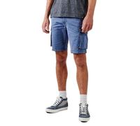 Short bleu cargo Homme en 100% coton - KAPORAL - MARCO - 2 poches latérales - Braguette zippée - Logo brodé 29