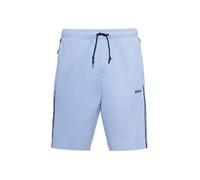 SHORT BOSS HEADLO 1 BLEU EN COTON STRETCH AVEC MOTIF ARTISTIQUE EMBOSSÉ L