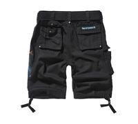 Brandit Pantalon 'Fear of the Dark' bleu / jaune / noir / blanc, Taille 31-32