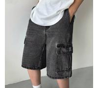 Short cargo en jean délavé à jambe large pour garçon préadolescent 7Y,8Y,9Y,10Y,11Y,12Y,13YUnicoloreJean