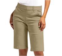 Short Cargo Femme Shorts Bermuda Été élastique Taille Léger Short de Randonnée Sport Jogging Décontracté Extérieur avec Poches Pantalon D'été Mode Shorts à Taille Haute et à Jambes Larges