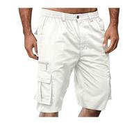 Short Cargo for Homme, Bermuda Court for Homme, Pantalon Court Coupe Classique, Short À Séchage Rapide for Homme, Pantalon De Randonnée D'été(White,XL)