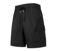 Short Cargo Homme Coton - Short Cargo à Poches Multiples, Coupe athlétique décontractée, Devant Plat, Extensible et Confortable, idéal pour l'été, la randonnée et Les Voyages.