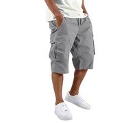 Short Cargo Homme Coton Short Chino Sport Elastique Militaire Pantacourt Ete Leger Court Pantalon 3/4 Décontracté Shorts Et Bermudas Randonnée Chantier Travail Bermuda avec Multi-Poches