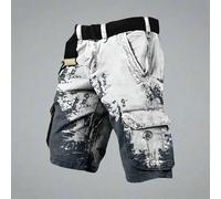 Short Cargo Homme Court - Pantalon Cargo pour Coupe Droite Et Polyvalente Imprimé Tendance Idéal pour Un Usage Quotidien Décontracté Idéal pour Le Printemps Et L'Été Idéal avec des T-Shirts (Grey M)