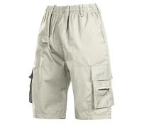 Short Cargo Homme Droit, Short Sport Homme Taille Elastique D'été Fin à Poches Multiples Loisirs en Plein Air Bermudas Grande Taille Travail Léger Randonnée Pantacourt Comfortable Décontracté