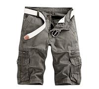Short Cargo Homme Grande Taille De Travail Jambe Droite avec Multi-Poches Pantacourt Ete Casual Tendance Basiques Classique Ample De Jogging Randonnée Tactique Pantalon Court