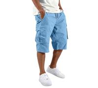 Short Cargo Homme Sport Élastique Militaire Multi-Poches, Pantacourt Été Léger à Poches, Bermuda de Travail et Randonnée, Short de Sport Respirant, Bermudas Running Jean Chantier Décontracté
