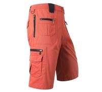 Short cargo multi-poches à fermeture éclair pour homme - Longueur genou - Coupe décontractée - Tendance - Style militaire sous le genou - Pantalon capri pour entraînement en plein air - Vêtements