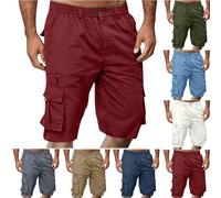 Short cargo multi-poches pour homme avec poches à séchage rapide, short de randonnée, cyclisme, safari, travail en plein air, short d'escalade, short militaire, marron, S