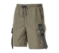 Short cargo pour homme, coupe décontractée, randonnée en plein air, léger, taille mi-haute, vêtement de travail, short de sport, vert militaire, Taille 5XL