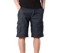 Short cargo pour homme, longueur genou, multi-poches, short de survêtement pour l'été, la course à pied, l'entraînement, la randonnée, Short cargo bleu marine pour homme, XS