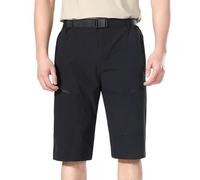 Short cargo pour homme - Short d'été décontracté avec poches - Taille élastique - Short de plage - Couleur unie - Pantalon de sport avec cordon de serrage - Pantalon de loisirs - Pantalon d'été léger