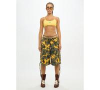 Short cargo utilitaire style camouflage, style de rue festival, jambes larges, short bermuda avec cordon de serrage, style militaire tactique, bas d'été casual 25,26,27,28,29,30Tout ImpriméJean