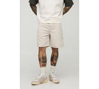 Short charpentier délavé en velours côtelé homme - pierre - 28R, pierre
