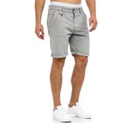 Indicode Hommes Cuba Chino Shorts | Pantalon Court Chino à 5 Poches Light Grey M