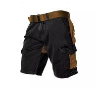 Short Court Cargo Homme Ete, Bermuda Homme Travail Short Militaire Short Sudation Respirant Short Tennis Séchage Rapide Ceinture Elastique Multipoches Shorts De Trekking Confortable